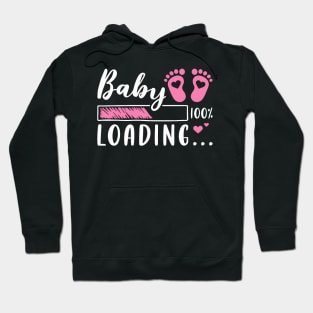 Baby Loading Pregnancy Reveal Expecting Mom Mother To Be Hoodie